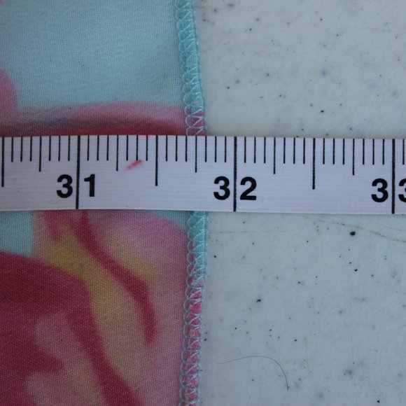 WOMENS MID LENGTH LIGHTWEIGHT DUSTER COVER UP SIZE MEDIUM LIGHT BLUE PINK FLOWER - Picture 6 of 8